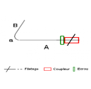 Barre avec 1 angle libre